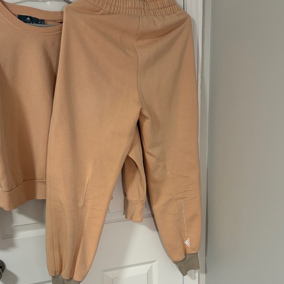 Adidas Stella McCartney Peach Sweatshirt (S) and Joggers (XS) Set - Picture 11 of 12